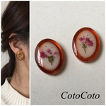 エリカのシンプルドライフラワーピアス イヤリング