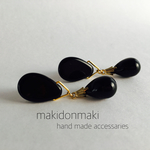 ブラック&ブラックピアス/イヤリング