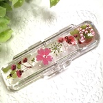 専用＊押し花印鑑ケース＊可愛い小花たち(ピンク色ののバーベナとかすみ草) 