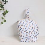 保温保冷マグポーチ*リバティFloatingFloraブルー×オレンジ