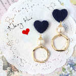 ＊はぁと紺ring＊イヤリング