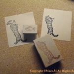 オリジナル stamp　アメショ（おさかなのおまけ付）6.3㎝×4㎝　sale￥1000→￥800