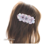 ハナビラ♡バレッタ（ブルー系）