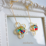 【再販】春の花 琉球ガラス ピアス イヤリング