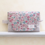 おむつポーチ・花柄・ナチュラル
