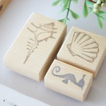 【受注制作】海モチーフのはんこ３個セット