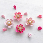 再…販✨新作✨🌸さくら咲く🌸✨イヤリング✨ピンク桜ver.🌸✨和装