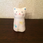 にじ玉猫(猫の置物)