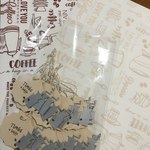 Juliaさまご注文品　コーヒープリントのラッピングペーパー＆タグセット