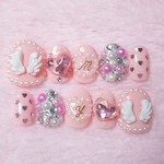 ゆめかわ天使の羽ネイル