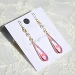 桜色ロングドロップピアス・イヤリング