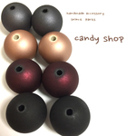 [特価] 8pcs MIX color rubber circle beads
