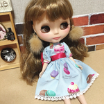 ブライス　リカちゃん　スウィーツ柄   ワンピース　