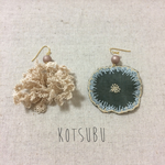 たっぷりボリュームモチーフと、jelly flowerのピアス*。ミナペルホネン