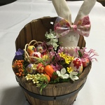 ミニチュア   イースター  カラフルたまごと耳長ウサギ2