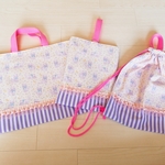 送料無料★入学・入園3点セット★ネコちゃん柄★レッスンバック
