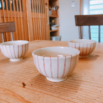 おちゃわん【朱色たてせん】