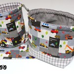 angelsyndrom様専用【リバーシブルde長く使う】☆働く車・黒☆お弁当袋セット
