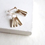 14kgf  ring fringe square wire フリンジ スタッドピアス