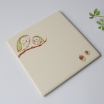 陶製なべ敷き My Pad（フクロウさん)　角型　