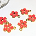 ６個　お花チャーム　オレンジ♪ 