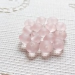 アイスピンクのブクブク　チェコビーズ　4X6mm 15個