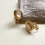 French champagne gold {ネジバネ式イヤリング}