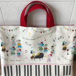 ピアノ柄 レッスンバッグ