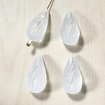 VINTAGE FROST CLEAR TWIST WAVE DROP BEADS