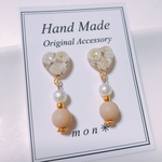 新作✳︎かすみ草レンジピアス♡マットビーズ✳︎