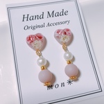 新作✳︎かすみ草レンジピアス♡マットビーズ✳︎