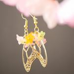蝶の羽休め　桜の下で・・「華畑」　ピアスorイヤリング