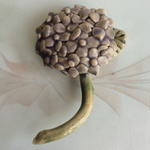 紫陽花のブローチ 陶器