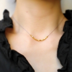 14kgf 本金メッキ シルクコードネックレス