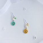 春色Margaret＊Mint＆Yellowイヤホンジャック＊充電口アクセサリー