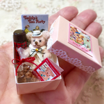 ちいさなテディベア＊春色の女の子ベア＊春のピクニック＊ペールオレンジ色の子