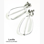 Laville Collection × クリアリーフシルバーカボションピアス