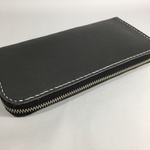 ダークグレー&ブラック レザーウォレット 長財布