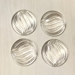 VINTAGE CLEAR ROUND DESIGN CABOCHON PARTS