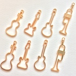 レジン枠【楽器】マットゴールド 8個