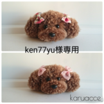 【ken77yu様専用オーダー品】トイプードル【茶色】バッグチャーム(キーホルダー)2点セット