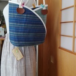 会津木綿　チューリップバッグ