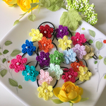 【選べる3色！】小さなお花を編んだヘアゴム