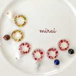 【限定！】かすみ草＊ビーズのゆらゆらイヤリング/ピアス 