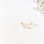 18K あこや真珠の一粒ピアス
