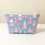 ポーチ★北欧ツリー☆ピンク