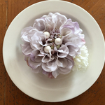 ダリアとマムのコサージュ＊パープル＊ケース付