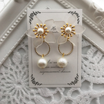 【SALE】2way♡ゆれる♡フラワーリングピアス