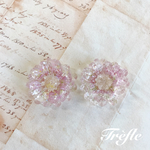【再販】flower［アンティークピンク］ピアス／イヤリング