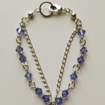 タンザナイト二連のバッグチャーム